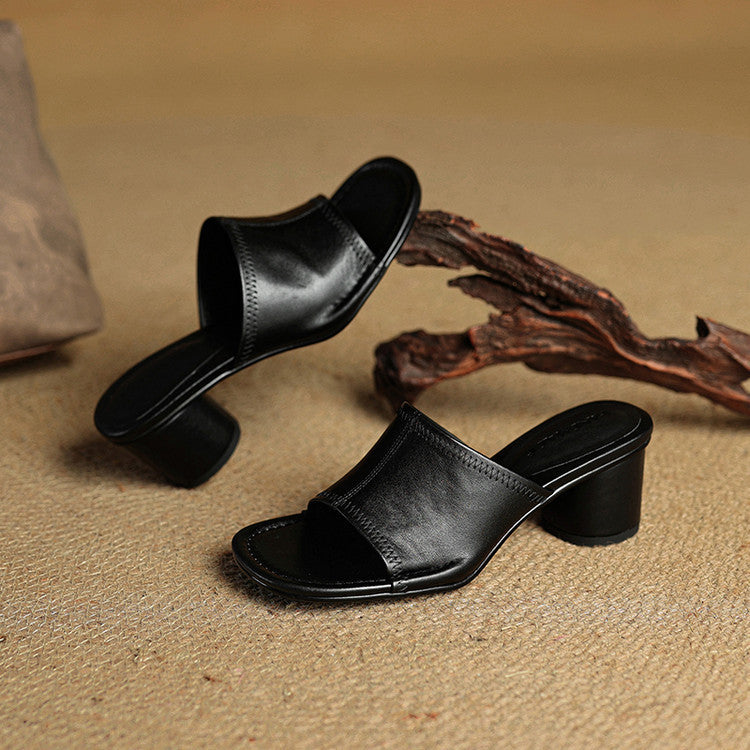 Amira Genuine Leather Mules