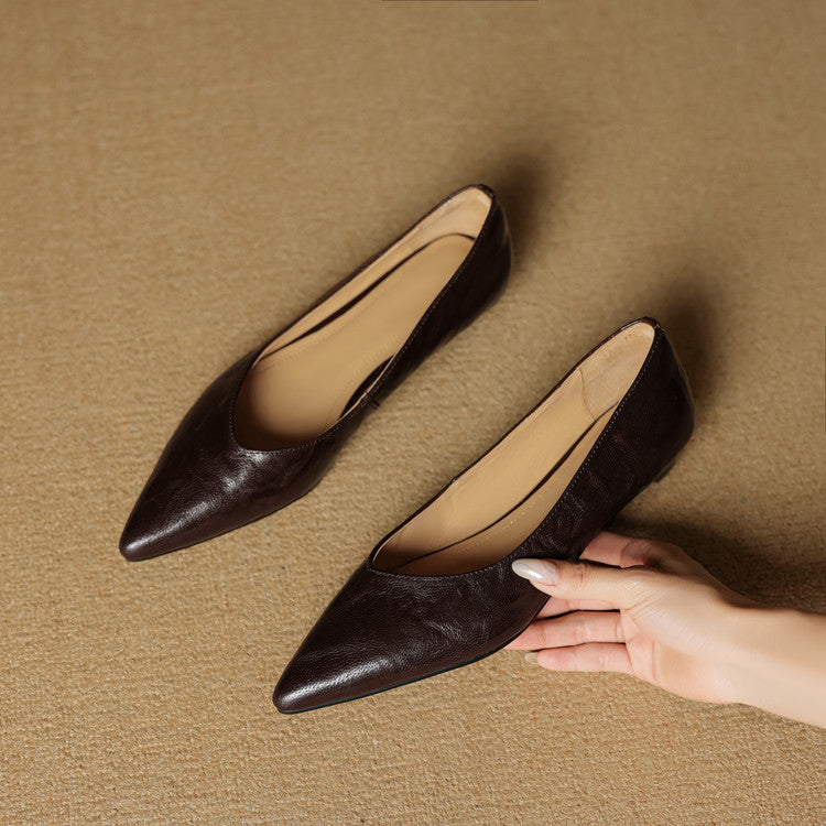 Nera Genuine Leather Flats
