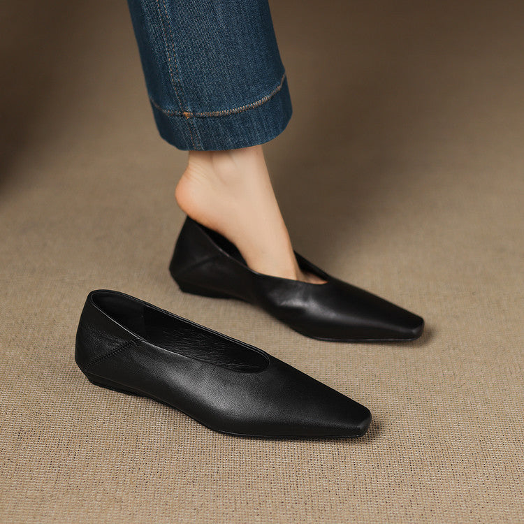 Amira Genuine Leather Flats
