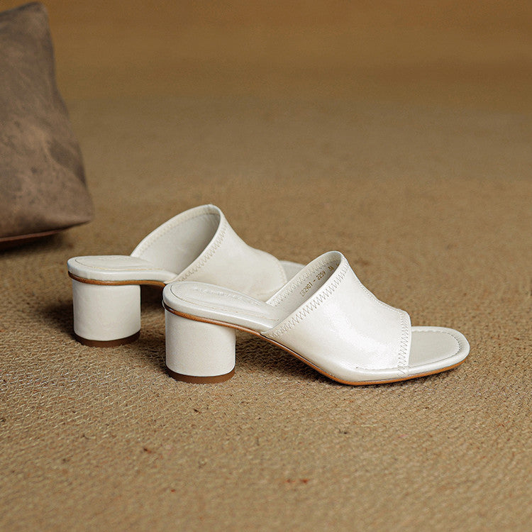 Amira Genuine Leather Mules