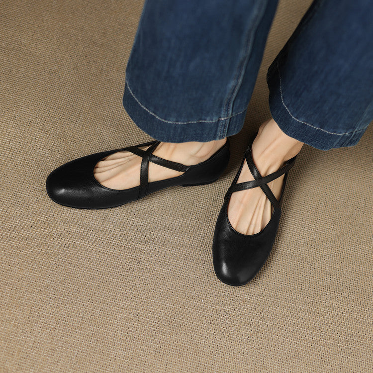 Zeor Genuine Leather Flats