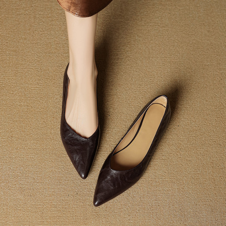 Nera Genuine Leather Flats