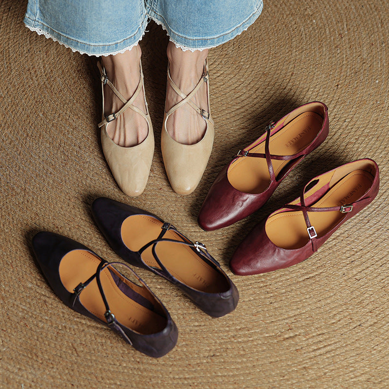 Lorne Genuine Leather Flats