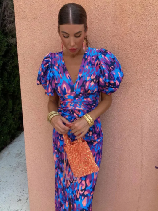Stella & Grace™ | Vivid Pleated Midi Dress