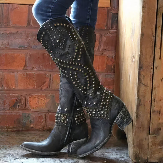 Western Knee-High Boots