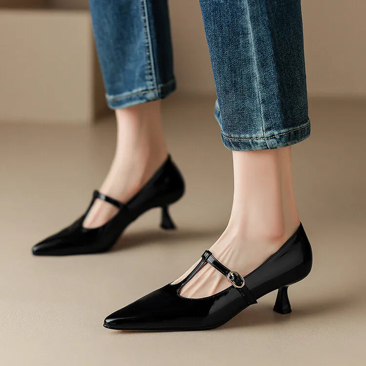 Rabeca Genuine Leather Heels