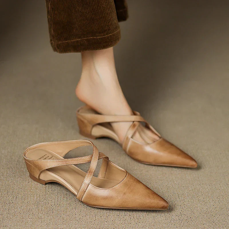 Genuine Leather Mules
