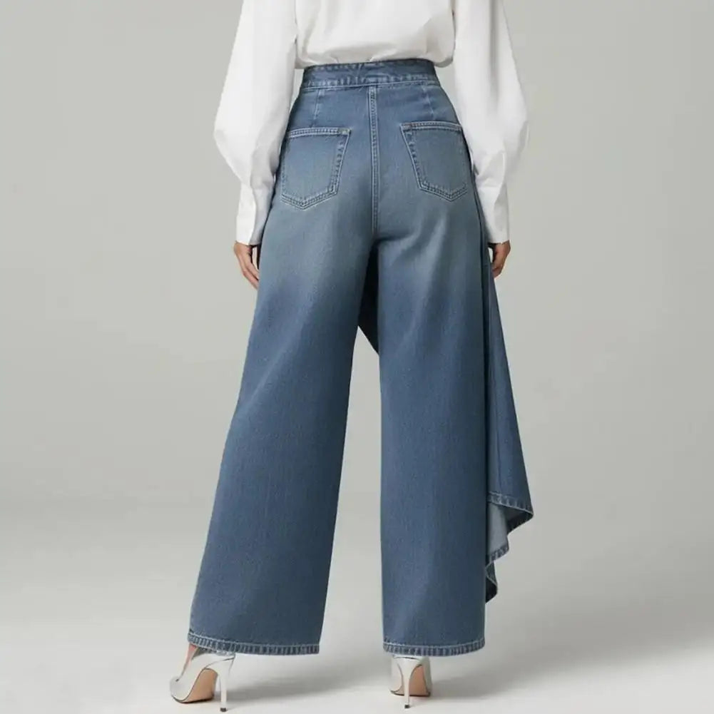 Elara Wide Leg Denim Pants