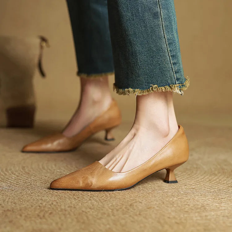 Amar Genuine Leather Heels