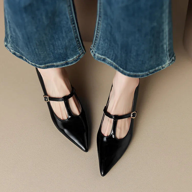 Rabeca Genuine Leather Heels