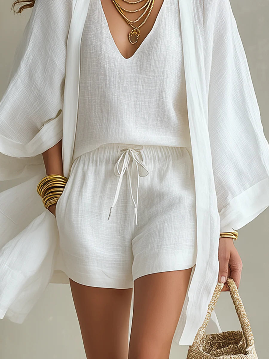 Karla Cardigan and Shorts Set