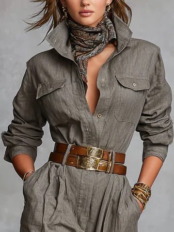Emery Cotton and Linen Jumpsuit