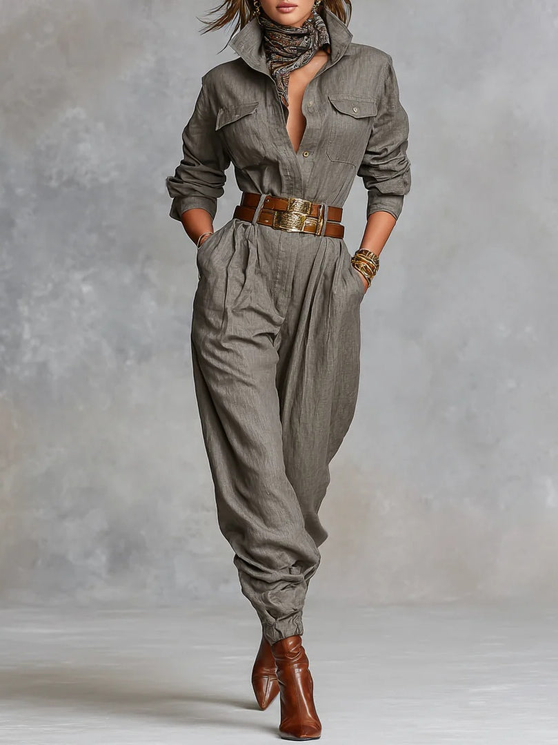 Emery Cotton and Linen Jumpsuit