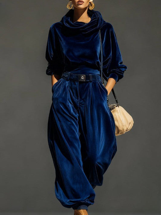 Melody Velvet Hoodie and Trousers Set