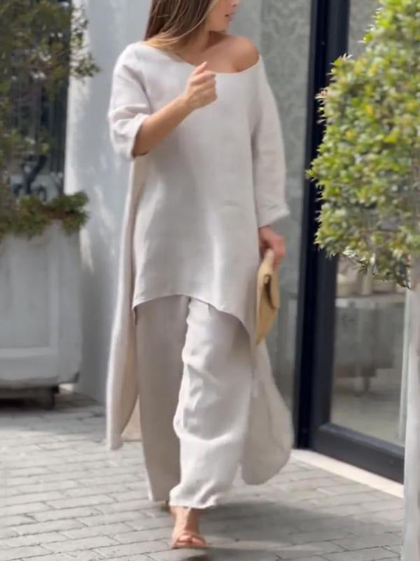 Amalie Solid Color Two-piece Set